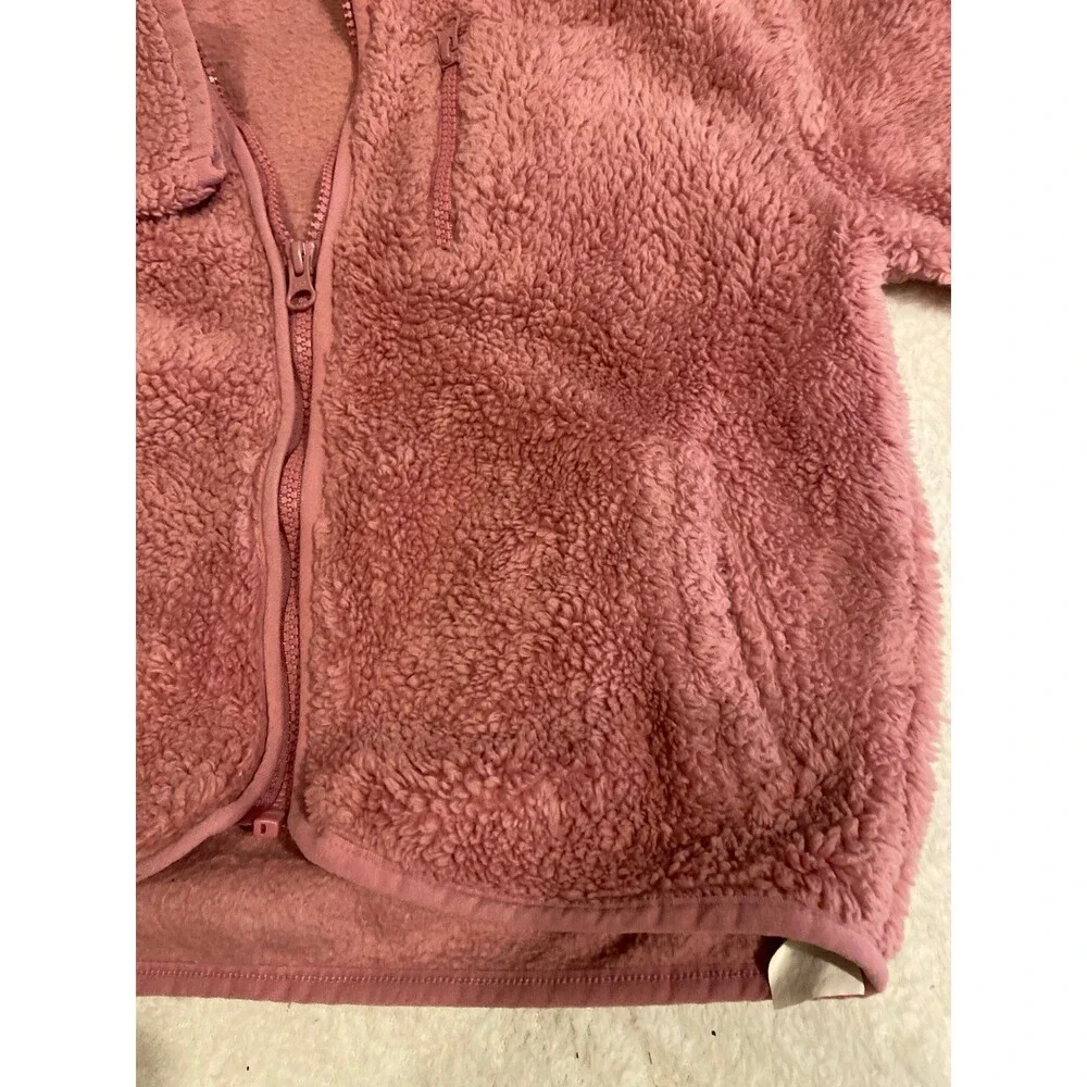 The Children’s Place Girls Sherpa Fleece Jacket Pink/Mauve Size 7/8
